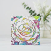 パールきらめくカード5.25x5.25インチ、封筒を同梱 (スタンド正面)