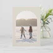 パールきらめく手書きエレガントシンプルモダン セーブザデート (スタンド正面)