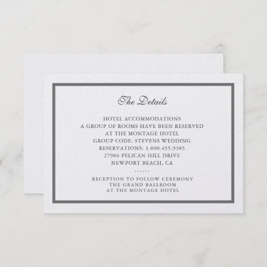 パールきらめく詳細カード エンクロージャーカード (正面/裏面)