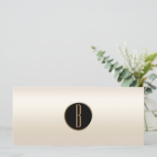 パールきらめく金ゴールドグラムモノグラムギフト証明書 (スタンド正面)