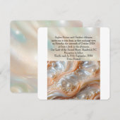 パールとシェルのエレガントなクラシック結婚式招待状 招待状 (正面/裏面)