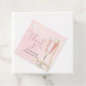 パールとピンクのプロセッコ ブライダルシャワー フェイバータグ (インサイチュ)