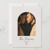 パールとプロセッコのアーチ写真 エンゲージメントパーティー 招待状 (裏面)