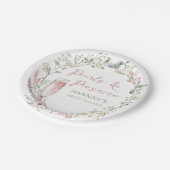 パールとプロセッコのウェディング ブライダルシャワー ペーパープレート (アングル)