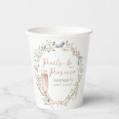 パールとプロセッコのウェディング ブライダルシャワー 紙コップ (正面)