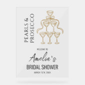 パールとプロセッコのウェルカムサイン アクリルサイン (正面)