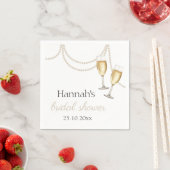 パールとプロセッコのエレガントな結婚前パーティー スタンダードカクテルナプキン (インサイチュ)