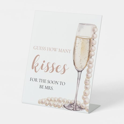 パールとプロセッコのキス当てゲーム 台座サイン (正面)