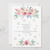 パールとプロセッコのシャワー招待状 招待状 (裏面)