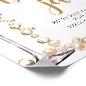 パールとプロセッコのデートナイトアイデア 日付ジャーサイン ポスター (角)