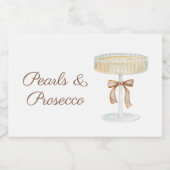 パールとプロセッコのブライズシャワー愛 スパークリングワインラベル (シングルラベル)