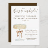 パールとプロセッコのブライズシャワー招待状 招待状 (正面/裏面)