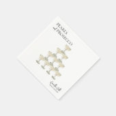 パールとプロセッコのブライズシャワー・エレガント スタンダードカクテルナプキン (角)