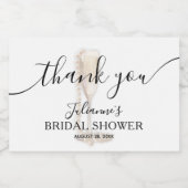 パールとプロセッコのブライズシャワー サンキュー スパークリングワインラベル (シングルラベル)