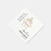 パールとプロセッコのブライズシャワー スタンダードカクテルナプキン (角)