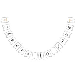 パールとプロセッコのブライズシャワー ラブ バンティングフラッグ