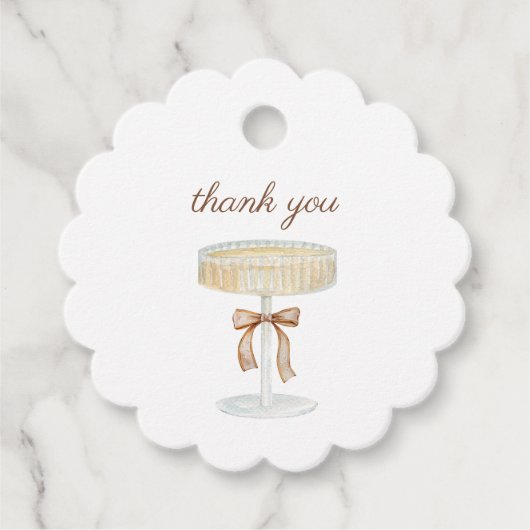 パールとプロセッコのブライズシャワー ラブ フェイバータグ (正面)