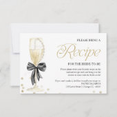 パールとプロセッコのブライズシャワー レシピリクエスト 招待状 (正面)
