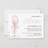 パールとプロセッコのブライズシャワー レシピ リクエスト 招待状 (正面)