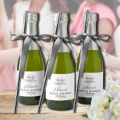 パールとプロセッコのブライダルシャワーのお礼 スパークリングワインラベル