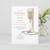 パールとプロセッコのブライダルシャワーブランunch 招待状 (スタンド正面)