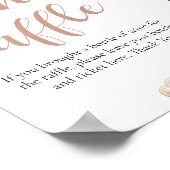 パールとプロセッコのブライダルシャワーワインラッフルゲーム ポスター (角)