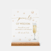 パールとプロセッコのブライダルシャワー アドバイス アクリルサイン (正面)