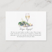 パールとプロセッコのブライダルシャワー レシピリクエスト エンクロージャーカード (正面)