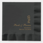パールとプロセッコのブライダル フォイルスタンプ ナプキン (正面)