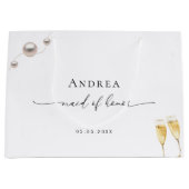 パールとプロセッコのメイドオブオナー感謝ギフト ラージペーパーバッグ (正面)