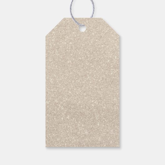 パールとプロセッコの弓のブライダルシャワー ギフトタグ (裏面)