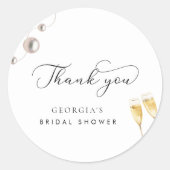パールとプロセッコの感謝祭 ブライズシャワー ラウンドシール (正面)