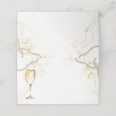 パールとプロセッコの空白ラベルまたは プレイスカード (外部開封)