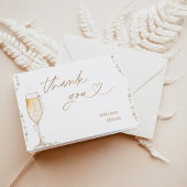 パールとプロセッコの結婚前お礼カード サンキューカード