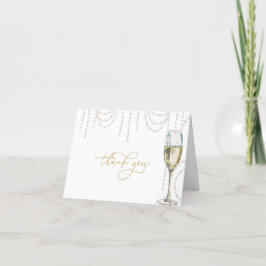 パールとプロセッコの結婚前お礼カード サンキューカード