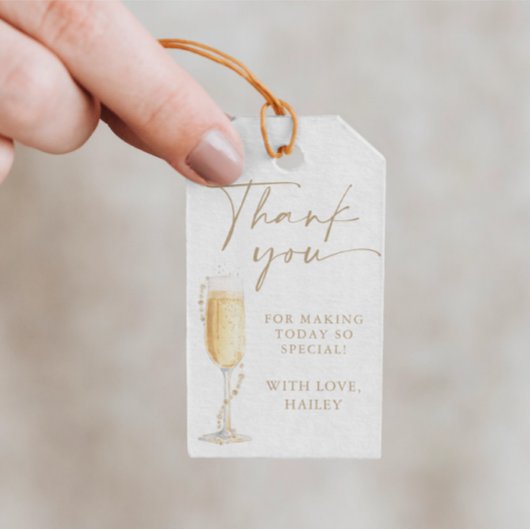 パールとプロセッコの結婚前お礼タグ ギフトタグ