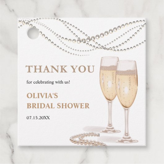 パールとプロセッコの結婚前お礼会 感謝 フェイバータグ (正面)