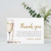 パールとプロセッコの結婚前お祝い 感謝カード 招待状 (スタンド正面)