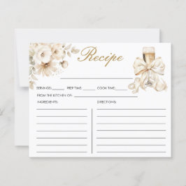 パールとプロセッコの結婚前お茶会のレシピカード