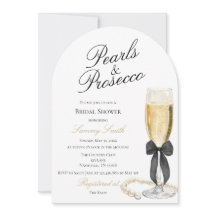 パールとプロセッコの結婚前お茶会招待状