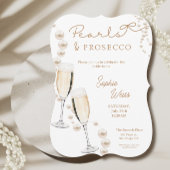 パールとプロセッコの結婚前お茶会招待状 招待状