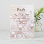 パールとプロセッコの結婚前お茶会招待状 招待状 (スタンド正面)