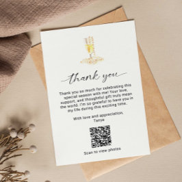 パールとプロセッコの結婚前お茶会QRコード サンキューカード