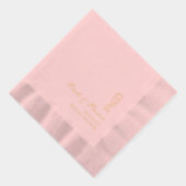 パールとプロセッコの結婚式用箔押しナプキン 箔ナプキン (右)