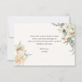 パールとプロセッコの花のブライズシャワー サンキューカード (裏面)