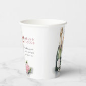 パールとプロセッコの花の優雅なブライダルシャワー 紙コップ (右)