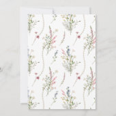 パールとプロセッコの花をテーマにしたブライズシャワー 招待状 (裏面)