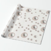 パールとプロセッコの ブライダルシャワー ラッピングペーパー (アンロールド)