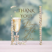 パールとプロセッコをお取りください アクリルサイン (ニュートラル)