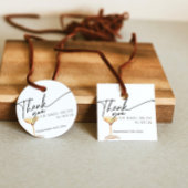 パールとプロセッコブライダルシャワーありがとう フェイバータグ